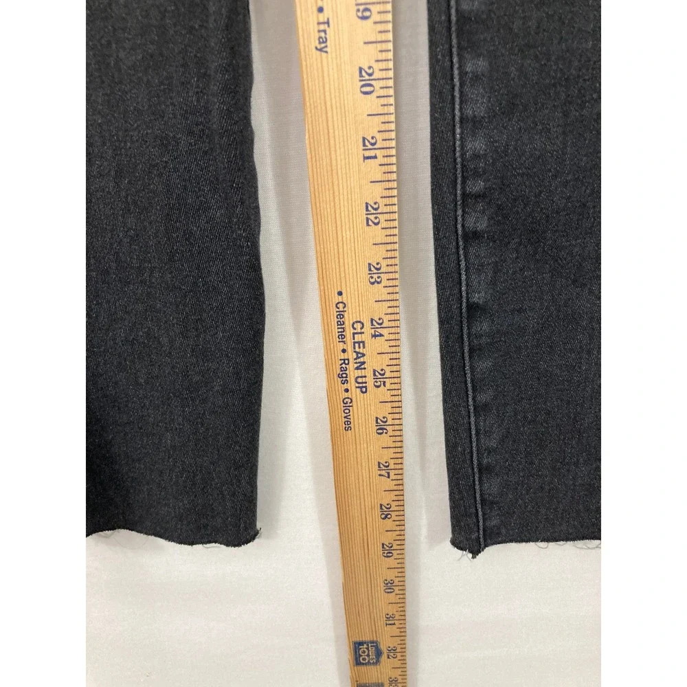 New Good American Good Legs Jeans size 18 Black Skinny High‎ Rise Raw Hem